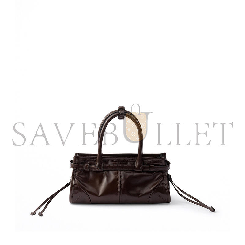 PRADA BONNIE LEATHER MINI HANDBAG 1BA486 (23.5*12*9cm) 